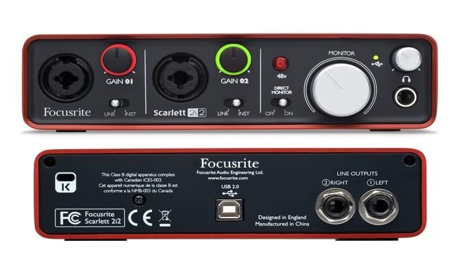 Focusrite Scarlett 2i2 subheading