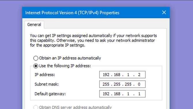 Ip Address Setup