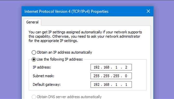 Ip Address Setup