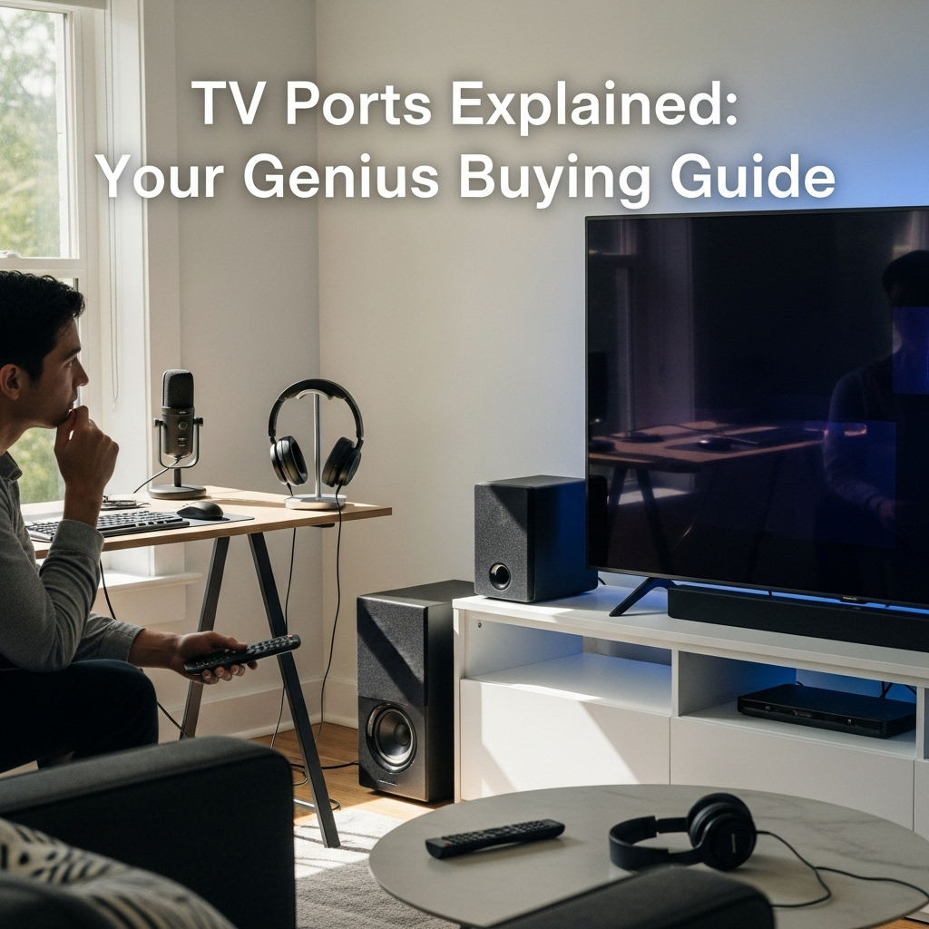 Generate an eye-catching, high-quality featured image for a blog post about: TV Ports Explained: You