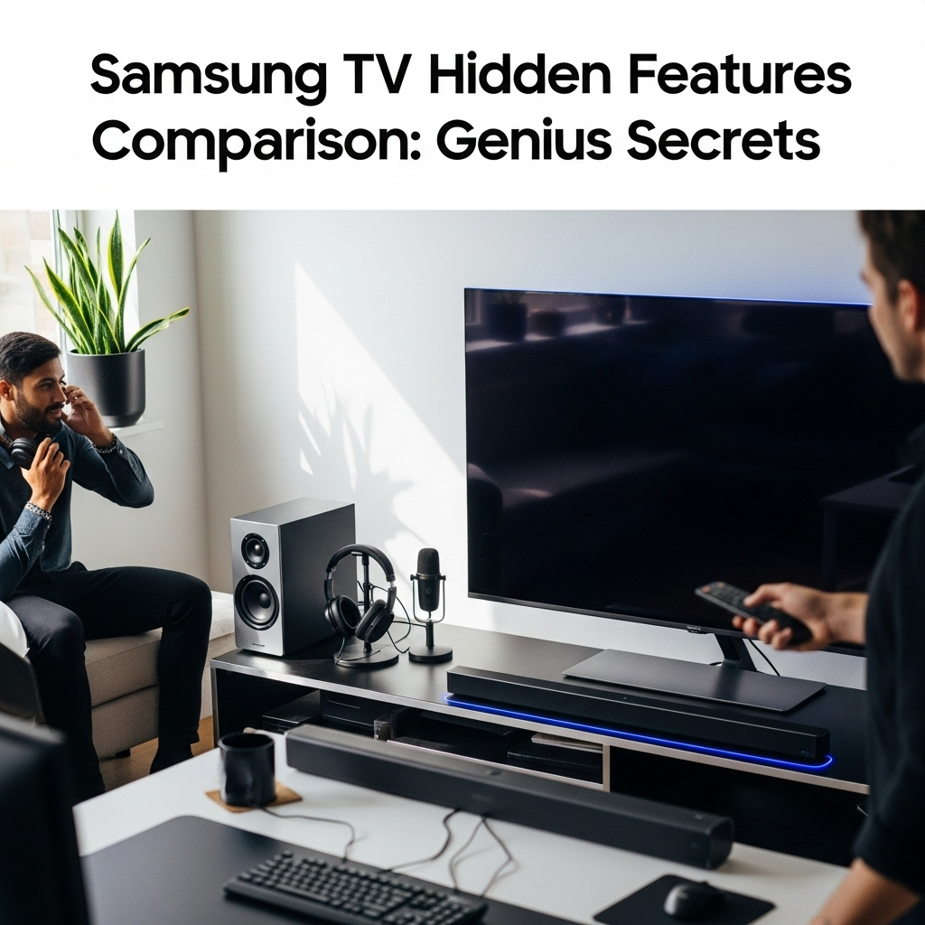 Generate an eye-catching, high-quality featured image for a blog post about: Samsung TV Hidden Featu