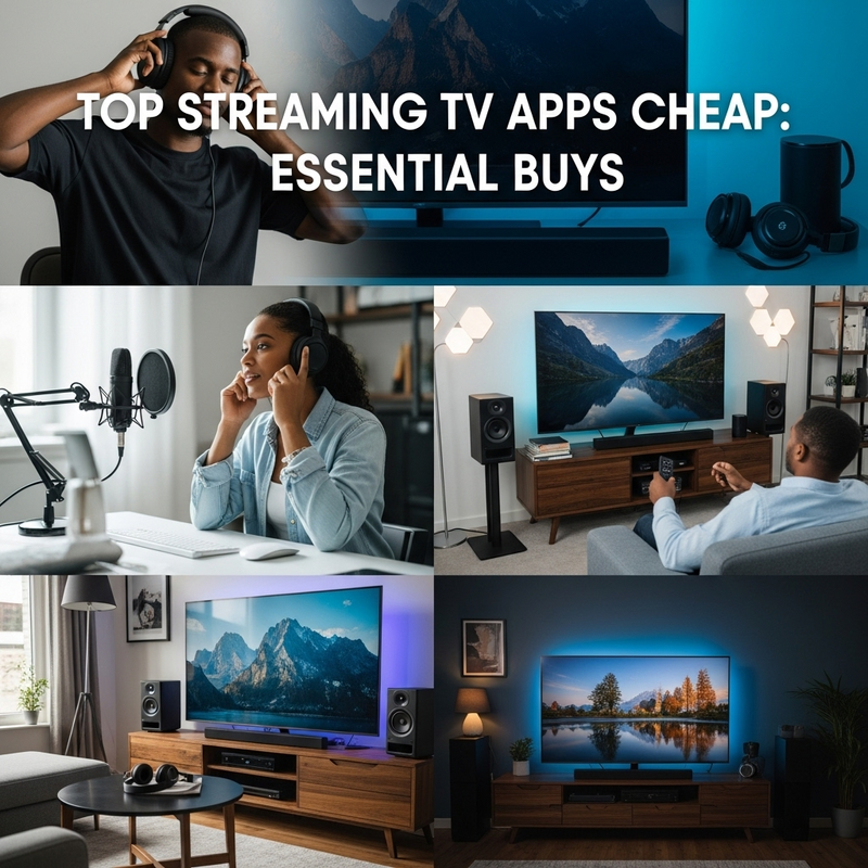 Generate an eye-catching, high-quality featured image for a blog post about: Top Streaming TV Apps C